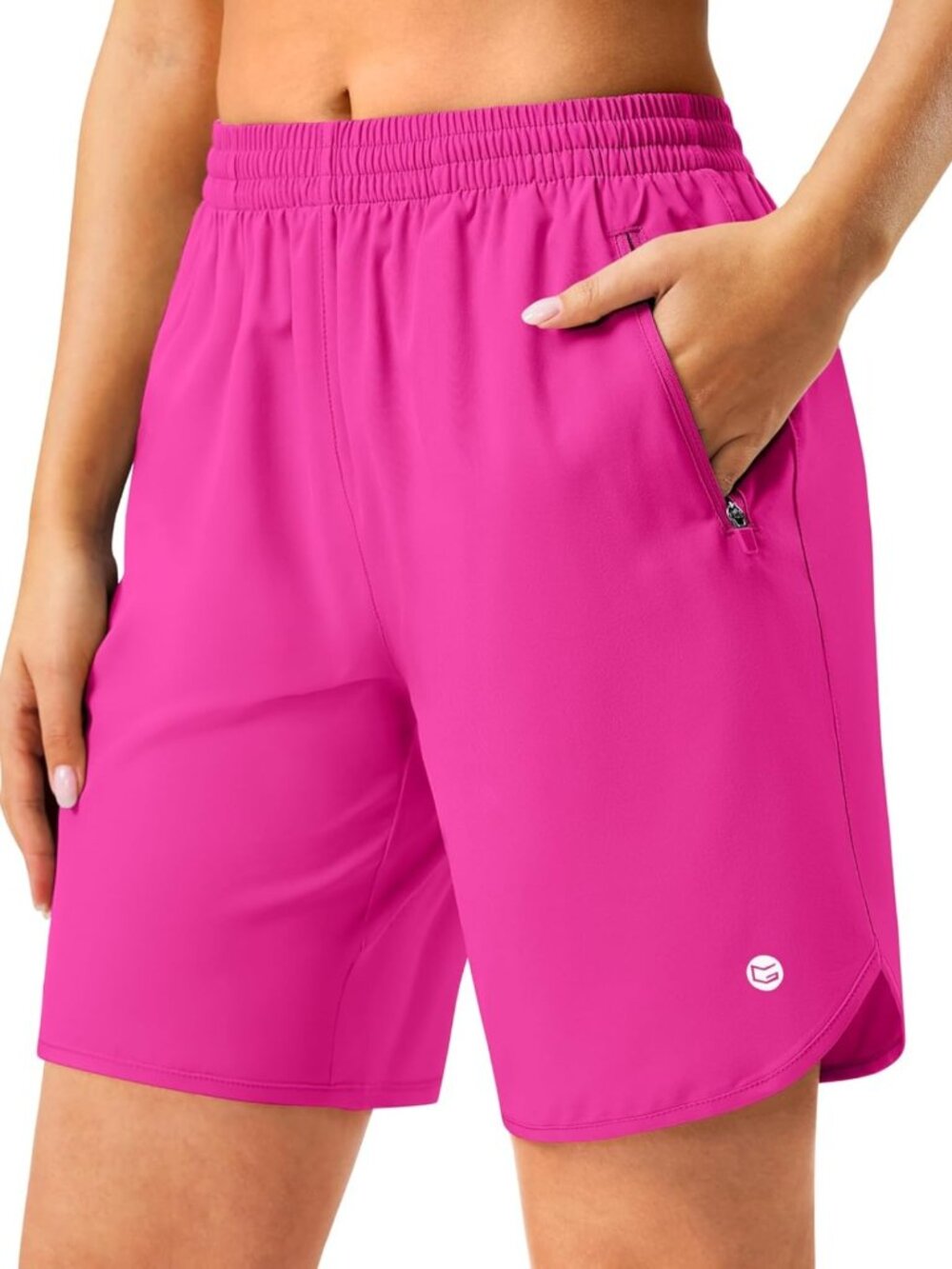 Women's 5"/7" Athletic Running Shorts with Zipper Pockets - Comfortable